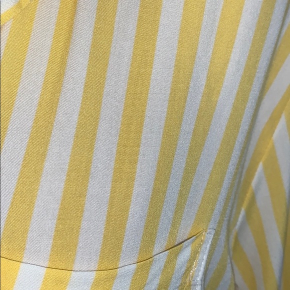 Jak & Rae Yellow/Wht Striped Button Front Size S - Picture 4 of 7